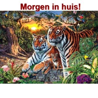 Diamond Painting JobaStores Tijger Familie