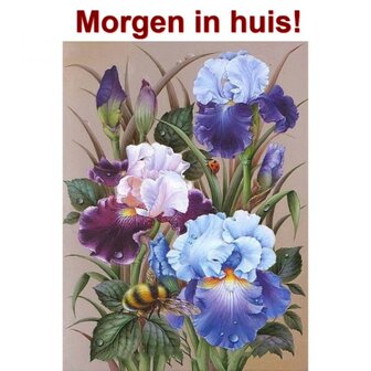 Diamond Painting Bloemen met bijtje 40x50cm