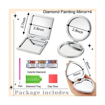 Diamond Painting Make-up spiegel 001