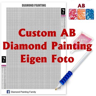 *Diamond Painting Eigen Foto AB - Vierkante steentjes (Custom) (Volledig)