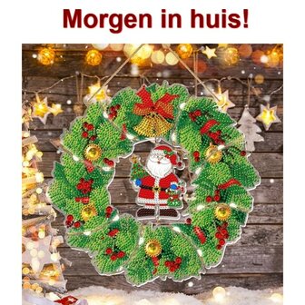 Diamond Painting Kerst Krans met verlichting 001