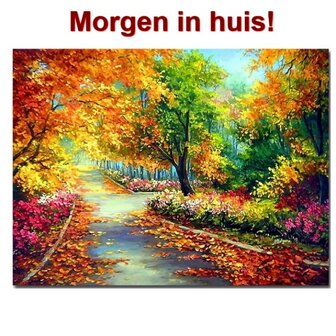 OP=OP Diamond Painting Herfst Tuin 30x40cm