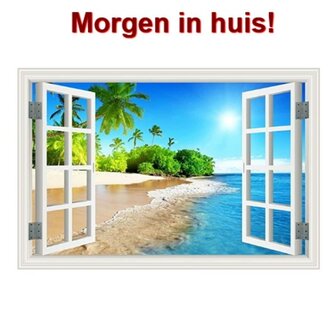OP=OP Diamond Painting Raamzicht Eiland 30x45cm