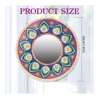 OP=OP Diamond Painting Spiegel 02 Mandala Groen (20cm)