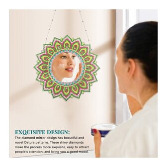 OP=OP Diamond Painting Spiegel 02 Mandala Groen (20cm)