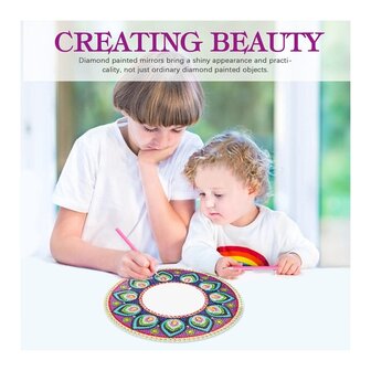 OP=OP Diamond Painting Spiegel 04 Zon (20cm)