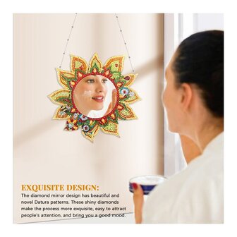 OP=OP Diamond Painting Spiegel 04 Zon (20cm)