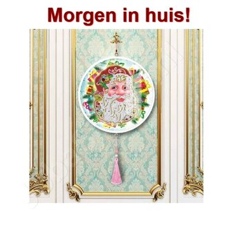 OP=OP Diamond Painting Wandornament Kerst (Kerstman)