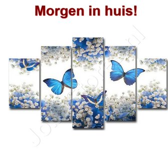 Diamond Painting Blauwe Vlinders 75x40cm