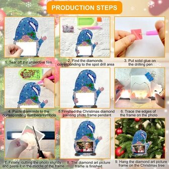 OP=OP Diamond Painting Kersthanger fotolijstjes set 003 (4 stuks)