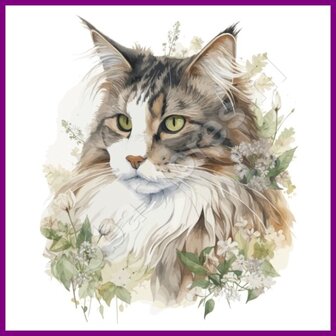 Diamond Painting Kat Maine Coon