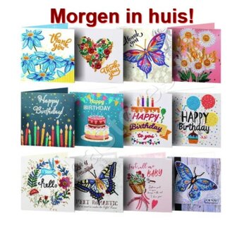 OP=OP Diamond Painting Wenskaarten Set 001 (12 kaarten)