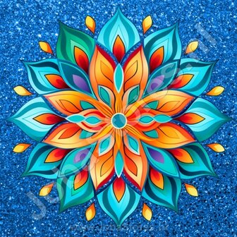 Diamond Painting Mandala Blauw