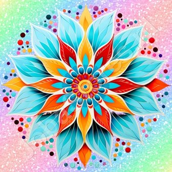 Diamond Painting Mandala Regenboog