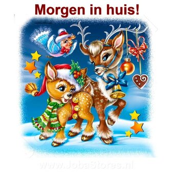 OP=OP Diamond Painting Kerst Hertjes 30x30cm