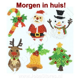 OP=OP Diamond Painting Sticker Set Kerst 002 (6 stuks)