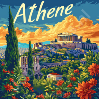 Diamond Painting Vakantie liefde - Athene