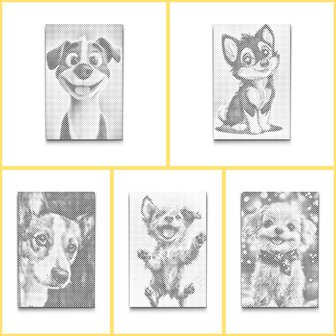 HappyDots DOT Painting Kleurboek Honden - 20 stippelschilderijen