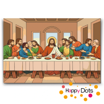 Schilderen op nummer Het laatste avondmaal 40x60cm (HappyDots)