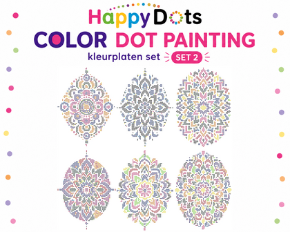 HappyDots Color DOT Painting Kleurplaten set Mandala