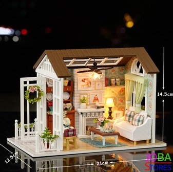 Miniatuur zelfbouw huisje - Happy Times (Z008)
