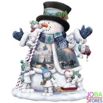 Diamond Painting "JobaStores®" Sneeuwpop - volledig - 40x50cm