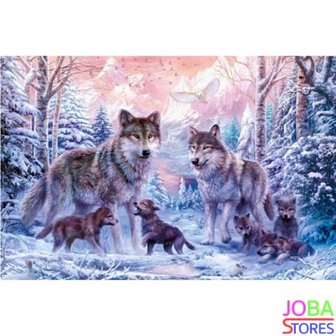 Diamond Painting Wolven Familie 40x60cm