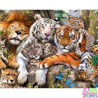Diamond Painting Jungle Cats 50x40cm