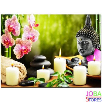 OP=OP Diamond Painting Buddha Kaarsen 40x30cm