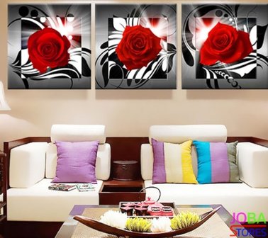 Diamond Painting Rozen 3 luiks 60x20cm