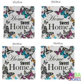 OP=OP Diamond Painting Home Sweet Home Vlinders 30x30cm