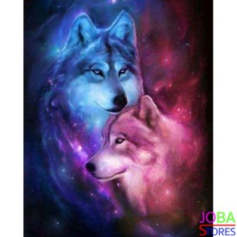 Diamond Painting Wolven Koppel 30x40cm
