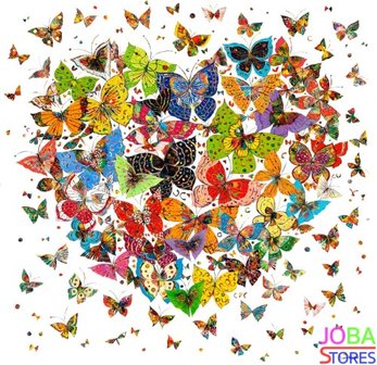 OP=OP Diamond Painting Vlinder Hart 40x40cm