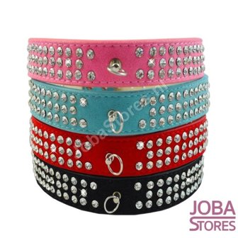 OP=OP Honden Halsband Bling Zwart L