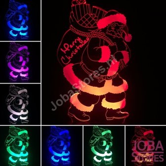 OP=OP 3D Illusie Lamp Kerstman (7 kleuren instelbaar)