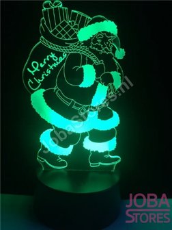OP=OP 3D Illusie Lamp Kerstman (7 kleuren instelbaar)