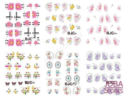 Nagel Sticker Set Glitter &amp; Bloemen (55 vellen)