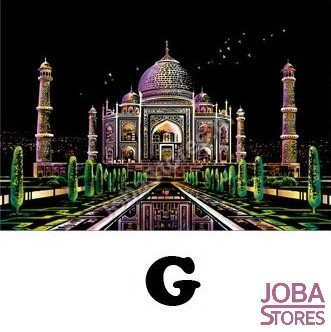 OP=OP Kras Tekening Groot G (41x28cm) - Taj Mahal