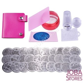 Nagellak Stempel Set (30 stempelplaten) inclusief opbergmap