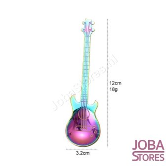 OP=OP Theelepel Gitaar Multicolor (6 stuks) RVS