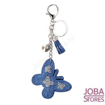 OP=OP Bling Sleutelhanger Vlinder Blauw Groot