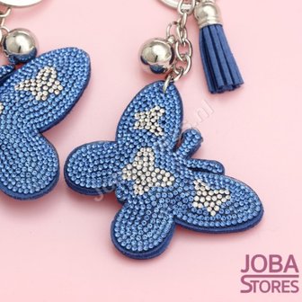OP=OP Bling Sleutelhanger Vlinder Blauw Groot