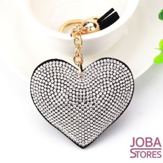 OP=OP Bling Sleutelhanger Hart Zwart