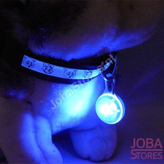Led Lichtbol met clip voor honden halsband (Blauw)