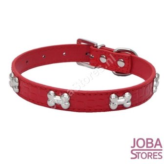 OP=OP Honden Halsband Botjes Rood XS