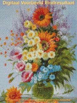 Diamond Painting Vaas Bloemen 30x40cm