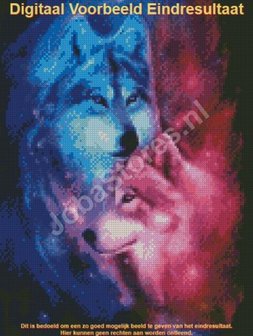 Diamond Painting Wolven Koppel 30x40cm