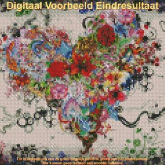 Diamond Painting Bloemen Hart 30x30cm