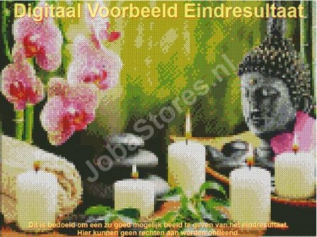 OP=OP Diamond Painting Buddha Kaarsen 40x30cm