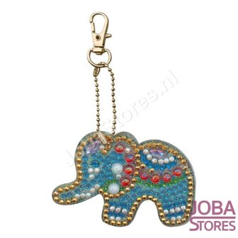 OP=OP Diamond Painting Sleutelhanger Set Olifanten (5 stuks)